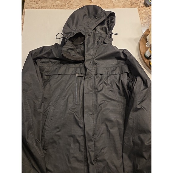 oobe Jackets & Blazers - Oobe Black Hooded Jacket Size Large BMW On The Sleeve